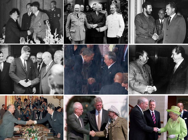 Obama Salami Raul Castro dan Jabat Tangan Bersejarah para Pemimpin Dunia